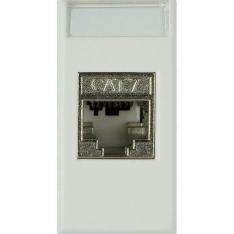 Presa RJ45 CAT6 non schermata 1 modulo Bianco Whitek S44 Ave 446027C6