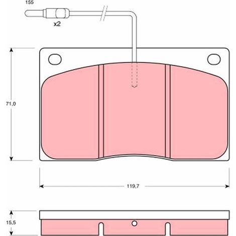 Kit de plaquettes de frein, frein à disque TRW Automotive GDB443 RENAULT