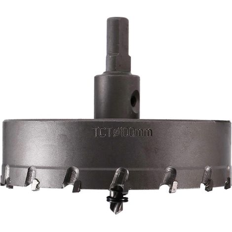 Scie cloche allongée en carbure de tungstène de 100 mm, compatible avec la coupe du métal, du fer, du bois et autres métaux, ensemble d'outils de coupe en carbure de tungstène. (1/5)