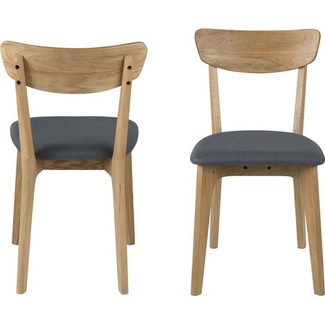 Chaises moderne en bois et tissus (lot de 2) - PAIXA (1/5)
