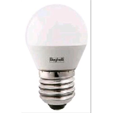 LAMPADA LED BEGHELLI Saving SFERA Smerigliata E14 5W Luce CALDA 450 Lumen