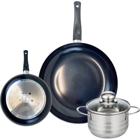Ensemble de 2 Poêles de cuisson 20 et 32 cm et 1 faitout 16 cm Elo Prima Brillant (1/5)