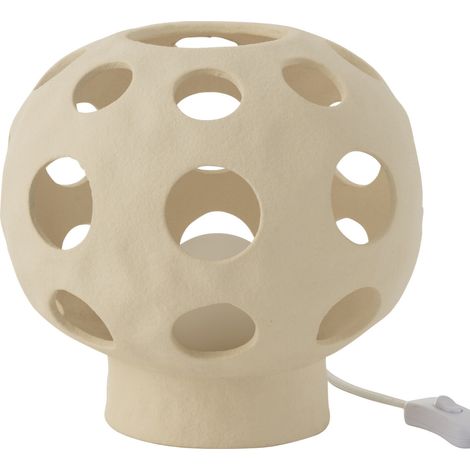 Lampe globe en pierre beige 23 cm (1/3)