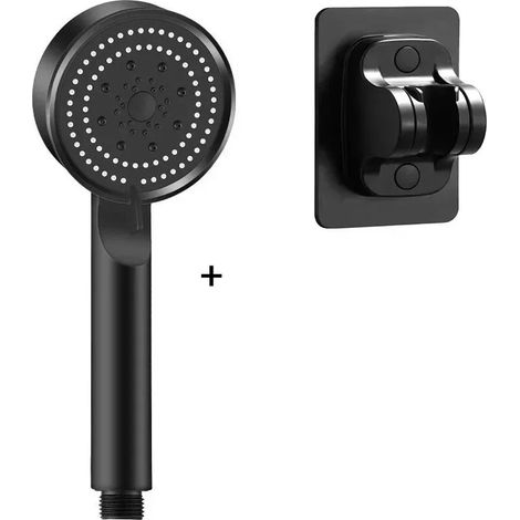 (Support inclus) Pommeau de douche à pression augmentée, 5 modes réglables, accessoires de salle de bain. (1/5)