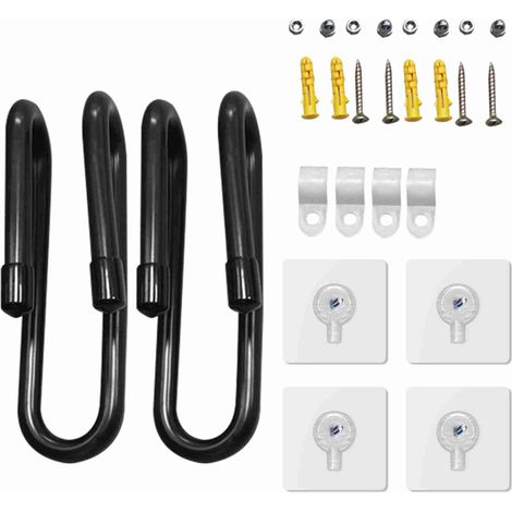 Cintre mural pour Skateboard Longboard, 2 pièces, support de rangement, crochet de suspension, charge de 8kg (1/5)