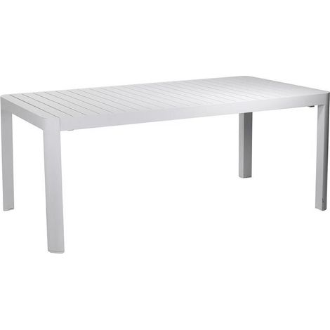 Tavolo Allungabile da Giardino 180/240x100xh75 cm in Alluminio Cleveland Bianco (1/2)