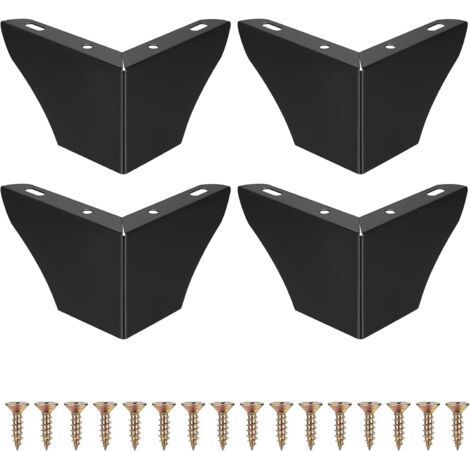 4er-Set Möbelfüße, 7,5 cm, Tischbeine, Metall-Schrankbeine, dreieckige Tischbeine, Möbelfüße für Sofa und Schrank, schwarz (1/5)
