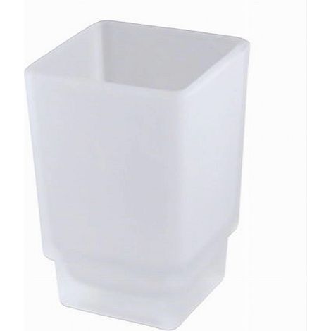 Armoire à Brosse à Dents En Verre D'essuie-glace De Verre Satin Cube Accessoires De Salle De Bain 87263 (1/4)