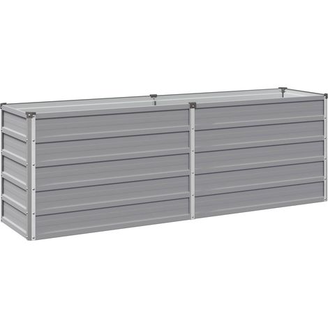 Raised Garden Bed Grey 160 x 40 x 55 cm cold-rolled steel vidaXL