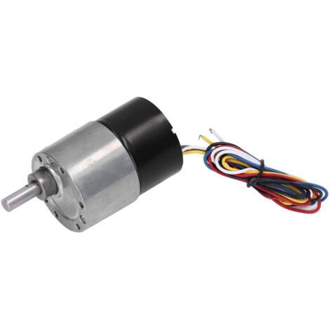 Moteur à Engrenages Sans Balais 12V 45RPM, Faible Bruit, Rotation CW/CCW, Arbre D (1/5)