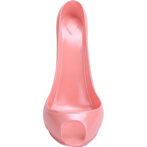 Porte-bouteilles innovant en forme d'escarpin, présentoir à bouteilles de vin, accessoire de décoration intérieure (rose) (1/5)