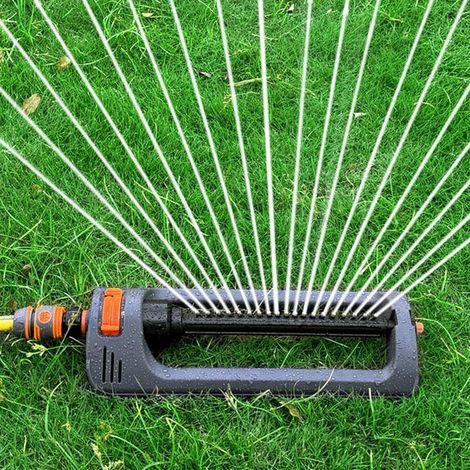 Arroseur oscillant, arroseur pour pelouse et jardin, arroseur de jardin oscillant avec buse à 19 trous, outil d'arrosage pour pelouse de jardin (1/5)