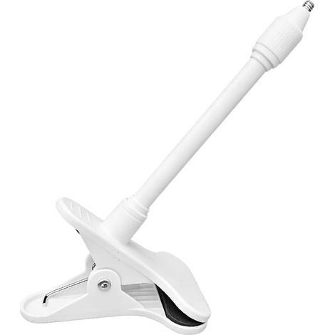 Support Caméra Bébé Universel, Support Babyphone Flexible avec Connexion à Vis 1/4, Accroche Caméra Lit Bébé sans Perçage, Fixation Sécurisée pour Moniteur Vidéo et Visiophone Bébé, Blanc (1/5)