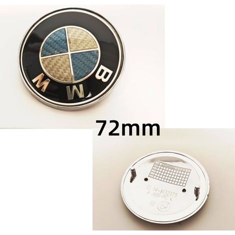 72mm Badge de coffre Remplacement pour BMW 1 Série 3 Série 5 série 7 série x1 x3 x5 x6 Bleu