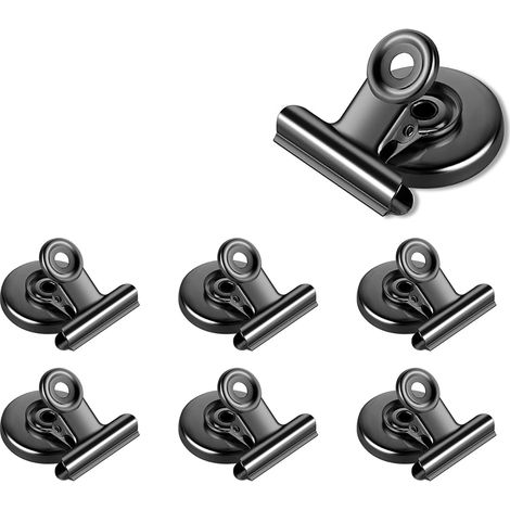 Magnetische Klemmen, Kühlschrankmagnete, geeignet für Zuhause, Büro und Schule (schwarz (10er-Packung)) (1/3)