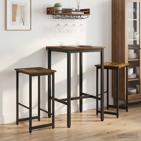 vidaXL Taburete de bar 2 uds. Roble Ahumado 40 x 32 x 64 cm (1/5)