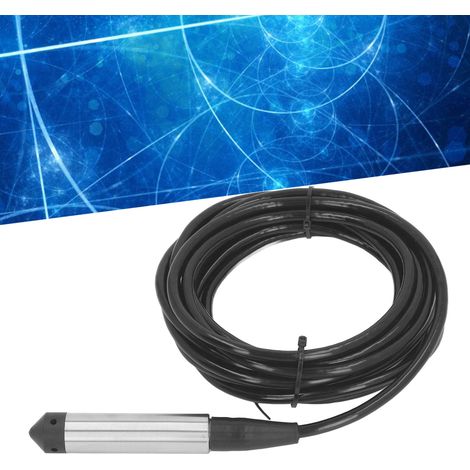 Transmetteur de niveau submersible 12-30 V CC, indicateur de niveau pour réservoir d'eau incendie, transmetteur de niveau intégré, capteur de niveau 4-20 mA, sonde en acier inoxydable, portée du capte (1/5)