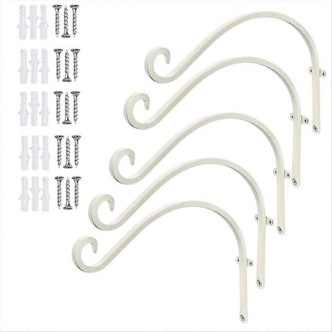 Blanc Gardening crochet fleur étagère balcony jardin fleur étagère crochet (1/5)