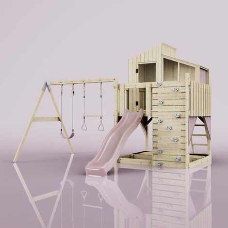 Aire de jeux PolarPlay Bosse Rosa 414 x 399 cm Barre de trapèze