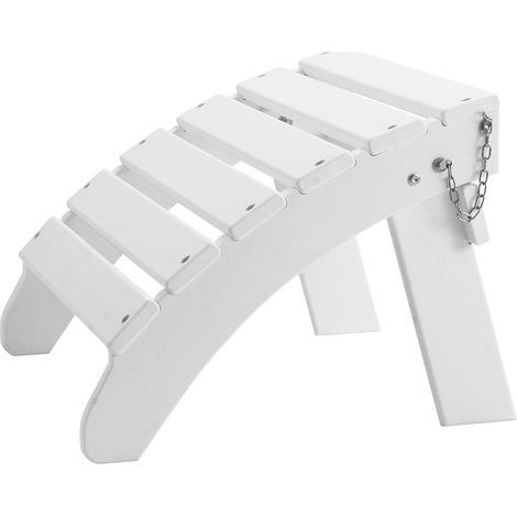 Mophorn 17,7L x 19,7B x 13,8H Zoll HDPE klappbarer Adirondack-Ottomane, wetterbeständige Fußstütze für Adirondack-Stuhl, ideal für Veranda, Pool, Rasen, Hinterhof, weiß