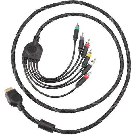 1,8 m langes hochauflösendes Komponentenkabel für PS2, HD-Gaming-Videokabel, PlayStation 2-Konsolenzubehör, 1,8 Meter Länge, Premium-Anschluss