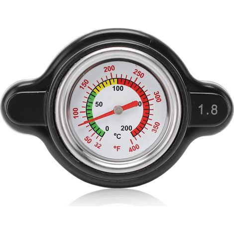 Bouchon de Radiateur avec Jauge de Température, 1,8 Bar Bouchon De Radiateur Moto Capuchon Thermostatique Remplacement de Surveillance en Temps Réel Haute Pression (1/5)