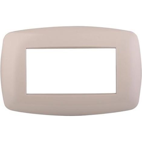 Ettroit Plaque compatible Bticino Livinglight 4 modules slim plastique, coloris sable - LN87409