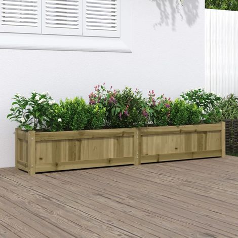 Blumenkasten 180x31x31 cm imprägniertes Kiefernholz