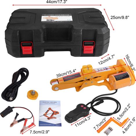 2T 12V DC Cric Automobile Électrique Automatique, Levage Voiture pour Garage & Urgence, Outil de Dépannage Véhicule (1/5)
