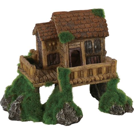 Cabane petit modèle ki pouss 13 x 8 x 10 cm décoration aquarium - zolux