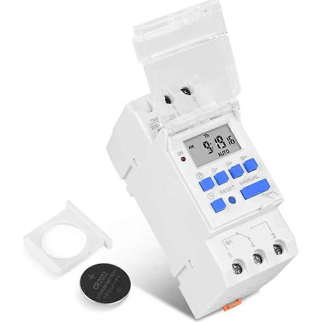 Minuterie programmable numérique à relais, 220 V CA, 16 A, montage sur rail DIN, TM919A (1/5)