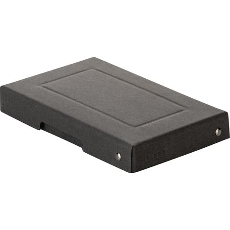 Falken PureBox Black Made in Germany 25 mm di altezza DIN A6. Scatola portaoggetti con coperchio in robusto cartone riciclato Blue Angel Vegan scatola regalo trasporto scatola multiuso (1/5)