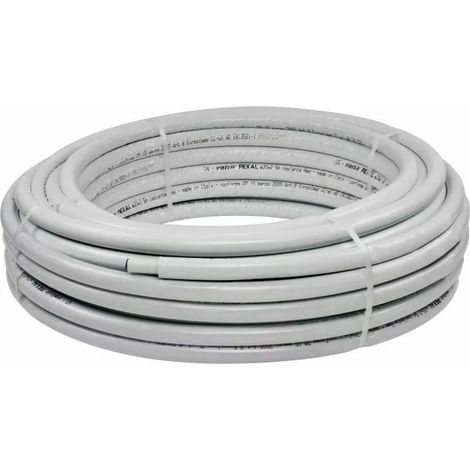 Tubo multistrato PE-Xb ø16 x 2,25 Pexal isolato con guaina autoestinguente grigio, in rotolo da 50 metri - Spessore isolamento 6 mm (prezzo al metro - minimo acquistabile 50 metri) (1/3)