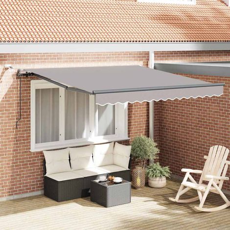 Tenda retrattile Grigio Chiaro 300 x 250 cm Poliestere vidaXL (1/5)