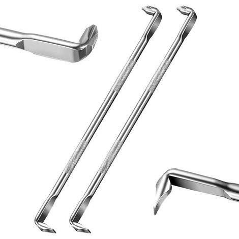 2 Pièces Double Tête Acier Tournevis Plat, 185mm Type Z , Tournevis Décalés à Tête avec Tournevis Magnétique pour Travaux Dans des Espaces Étroits (1/5)