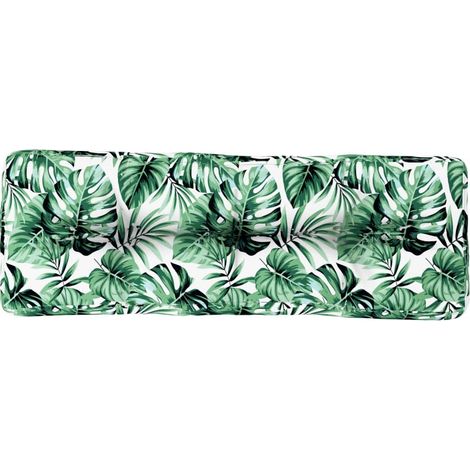 Maison Exclusive - Palettenkissen Blattmuster 120x40x12 cm Stoff