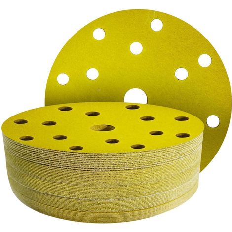 Schleifscheiben 150mm Klett, 50 Stück, 15 Loch, Körnung 800, für Exzenterschleifer