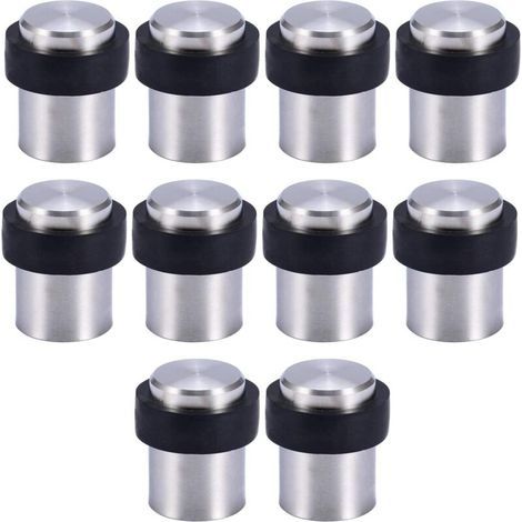 10 X Butoir de Porte de Sol 4.5 cm en Acier Inox Arrêt de Porte Butoir Bloque Porte