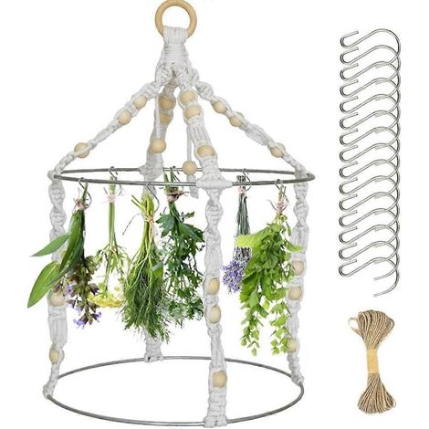 Séchoir herbes 2 niveaux - double rond, diam. 61 cm, maille légère (1/5)