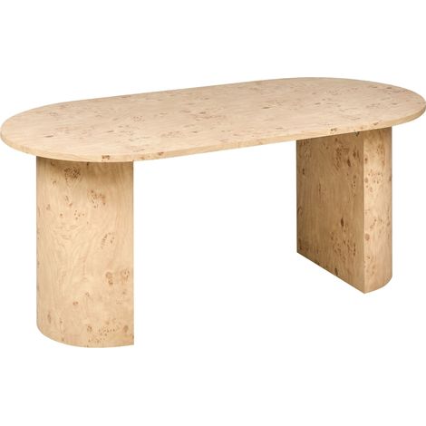 Tavolo da pranzo ovale 180 x 90 cm in MDF marrone Asbury (1/5)