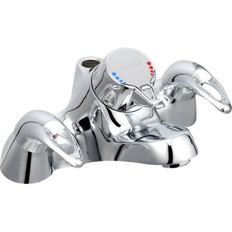 Bristan Java Chrome Bath Filler Tap with Integral Thermostatic Shower - J-THBSMVO-C (1/2)