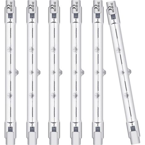 6 ampoule halogene r7s 118mm 230w dimmable blanc chaud 2800k pour projecteur sécurité paysage (1/5)