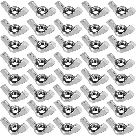 120 Pièces Écrou Papillon M6 Écrous à Oreilles Ecrou Ailette en Acier (1/5)