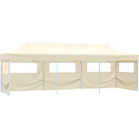 Tente pliante à cinq côtés, 3 x 9 mètres, beige (1/5)