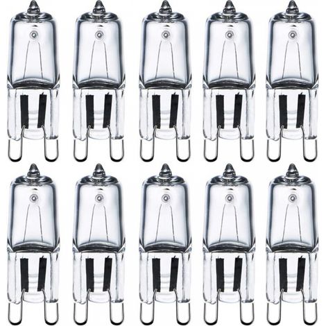 G9 220v 40w Ampoules Halogène Verre Transparent Ampoules Led Lampe De Table Lampe Murale Ampoule à Économie d'Énergie Lampes Antidéflagrantes Lumière Chaude(Pack De 10). (1/5)