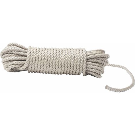 Werka Pro – Corde en polypropylène beige 25m Ø 12 mm – Résistance 1700 kg – Pour chantiers humides et terrains accidentés (1/5)