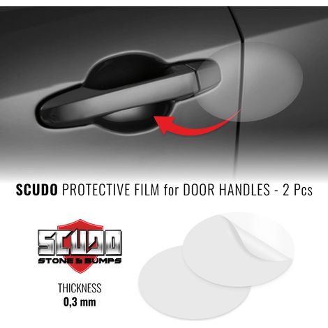 Kit Protezioni Adesive per sotto Maniglie Auto, 9 x 6 cm, 2 Pezzi