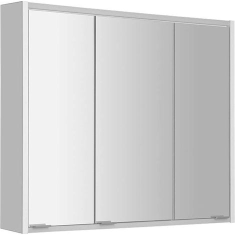 Sapho Batu - Mobiletto a specchio con illuminazione LED, 80x71x15 cm, bianco 1141131 (1/5)