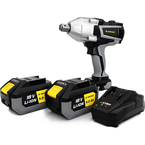 Visseuse à percussion sans fil, carré 3/4", couple de desserrage max. 1500 Nm, lumière LED, en kit avec 2 batteries 6 Ah + chargeur + sac en tissu (1/5)