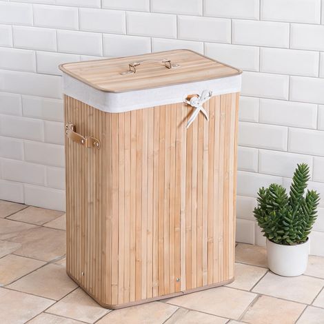 Accessoire de nettoyage bambu en bambu PU e Lona 40 x 30 x 60 cm (1/5)